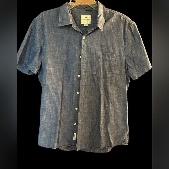 American Eagle Outfitters Other - American Eagle blue men’s short sleeve button up size large